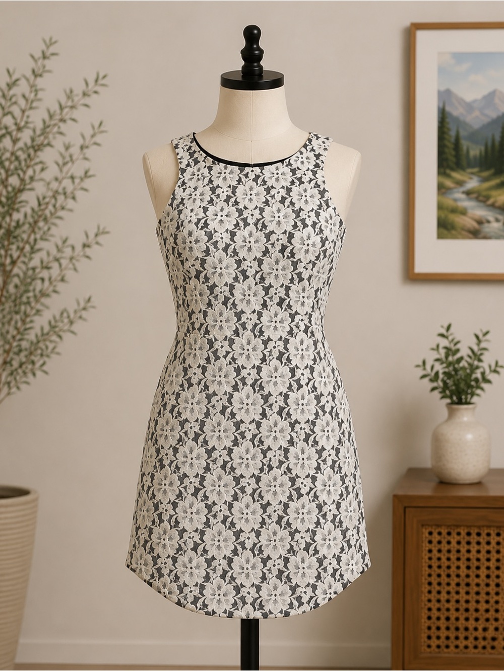 Blanc Bodycon lace dress size small